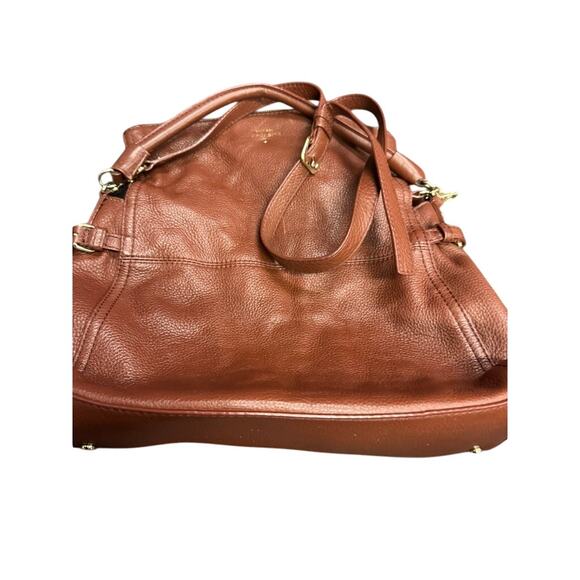 Kate Spade Burgundy Pebbled Leather Shoulder Hobo Bag Soft Slouchy - Picture 6 of 13